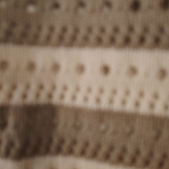 Tan Skirt w/slip Crochet WHIMSICAL STRIPED BOLD NEUTRAL AMERICAN PREP FUN  NWT - Picture 6 of 8